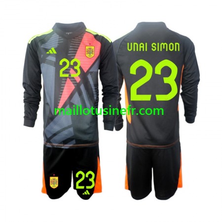 Maillot de Foot Espagne Unai Simon 23 Extérieur Gardien UEFA EURO 2024 Manches Longues - Enfant Maillot de Foot Espagne Unai Simon 23 Extérieur Gardien UEFA EURO 2024 Manches Longues - Enfant